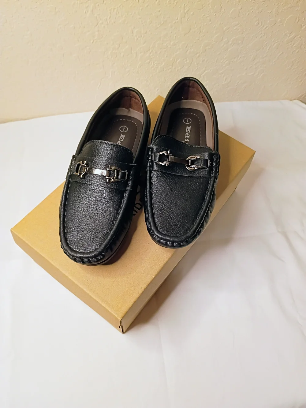 Kids Black Slip-On Loafers for Boys